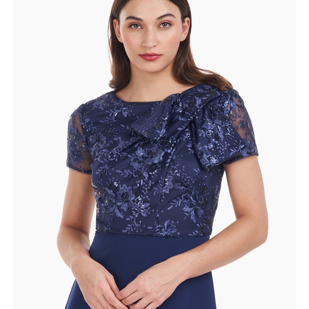 JS Collection Formal sparkle bow Gown – Navy Size 4 NWT - Picture 4 of 8
